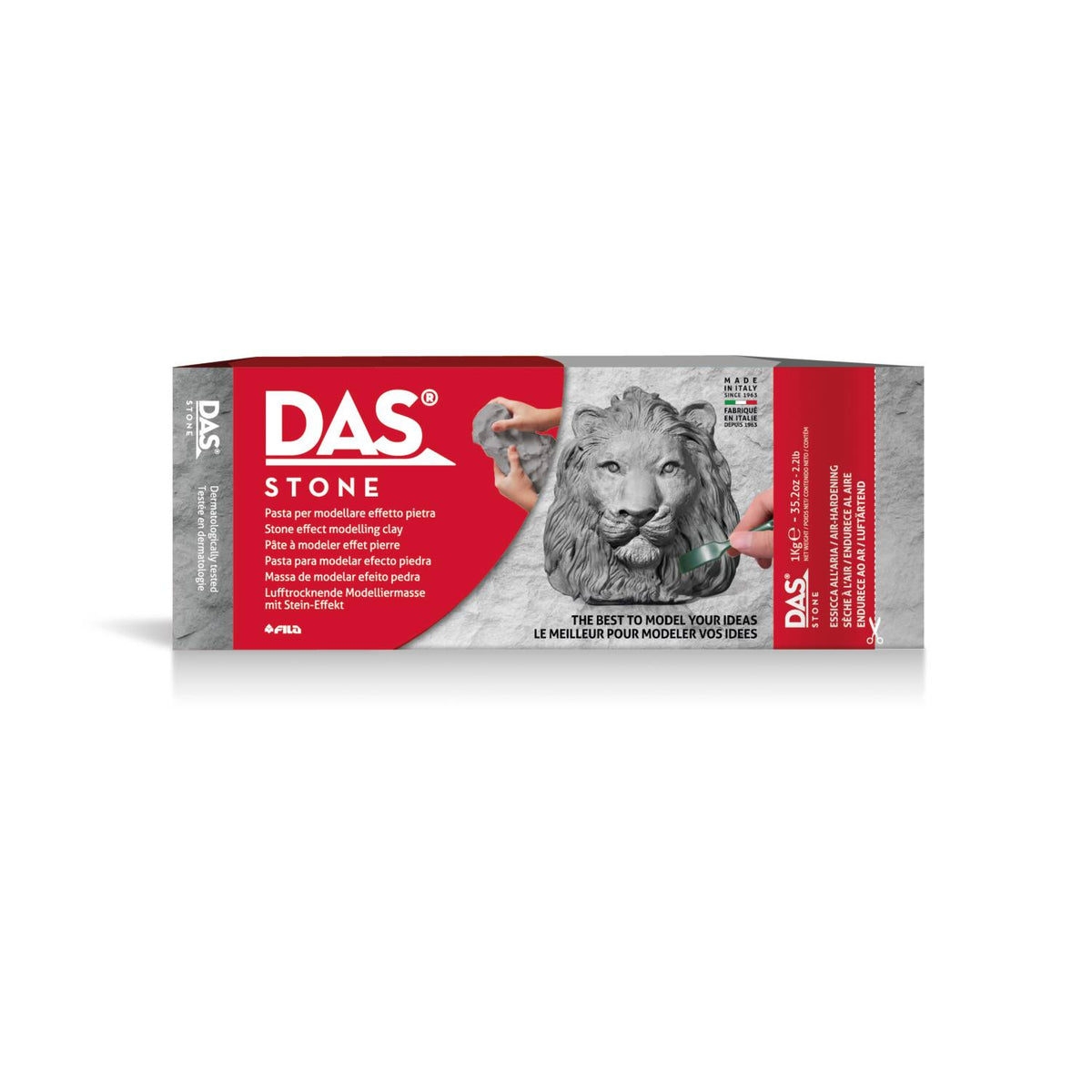 Daler Rowney DAS modelling clay in stone colour, 1kg - British product