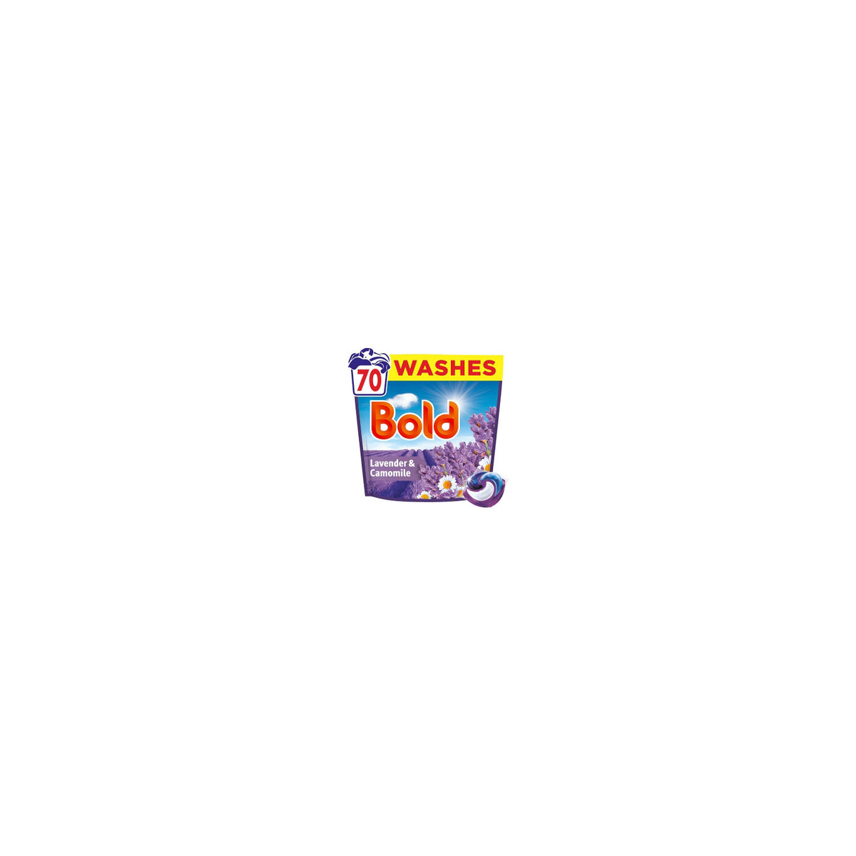 Bold PODS lavender and camomile laundry capsules 70 washes, imported from the UK