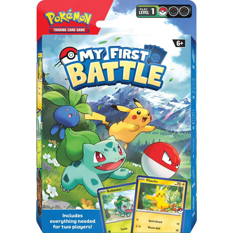 Pokémon My First Battle set with Bulbasaur Pikachu Charmander Squirtle - British product