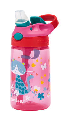 Contigo kids water bottle Cherry Cat pattern 420 ml - British product