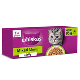 Whiskas wet cat food pouches mixed menu 40 x 85g, imported from the UK