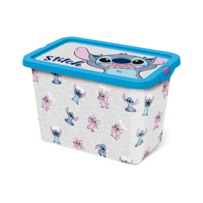 Disney Stitch plastic storage box, UK version