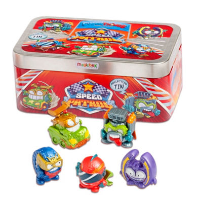 SuperThings Speed Patrol Tin 5 metallic superheroes, UK version