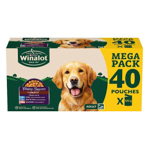 Winalot Friday Suppers mixed in gravy wet dog food 40x100g, UK version