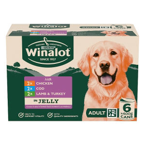 ASDA WINALOT Classics Mixed in Jelly with Cod Wet Dog Food 6x400g- Buy online at McGrocer