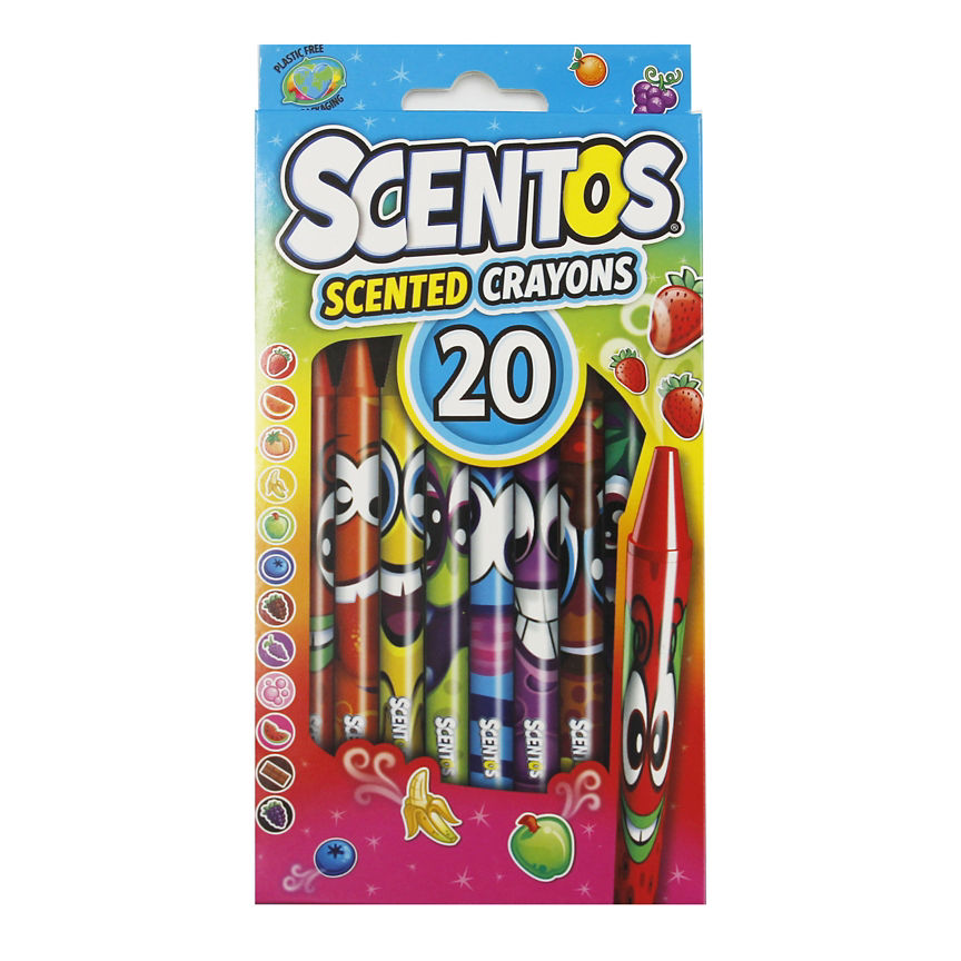 Scentos Scented Crayons - Colours May Vary,  Age 3+ Years