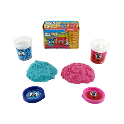 Scentos scented modelling sand with apple and grape flavours, 2 x 3oz tubs (British brand)