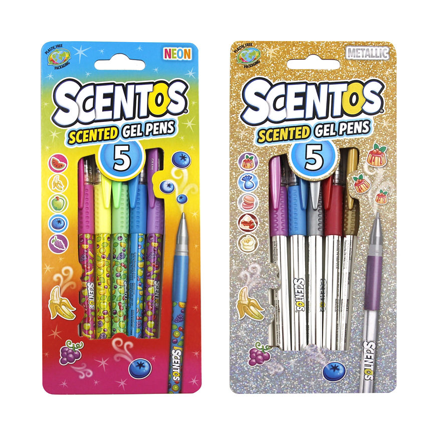 Scentos Scentos 5 Scented Gel Pens GOODS ASDA   