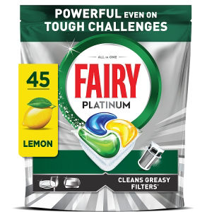 Fairy Platinum Dishwasher Tablets Lemon 45 Capsules