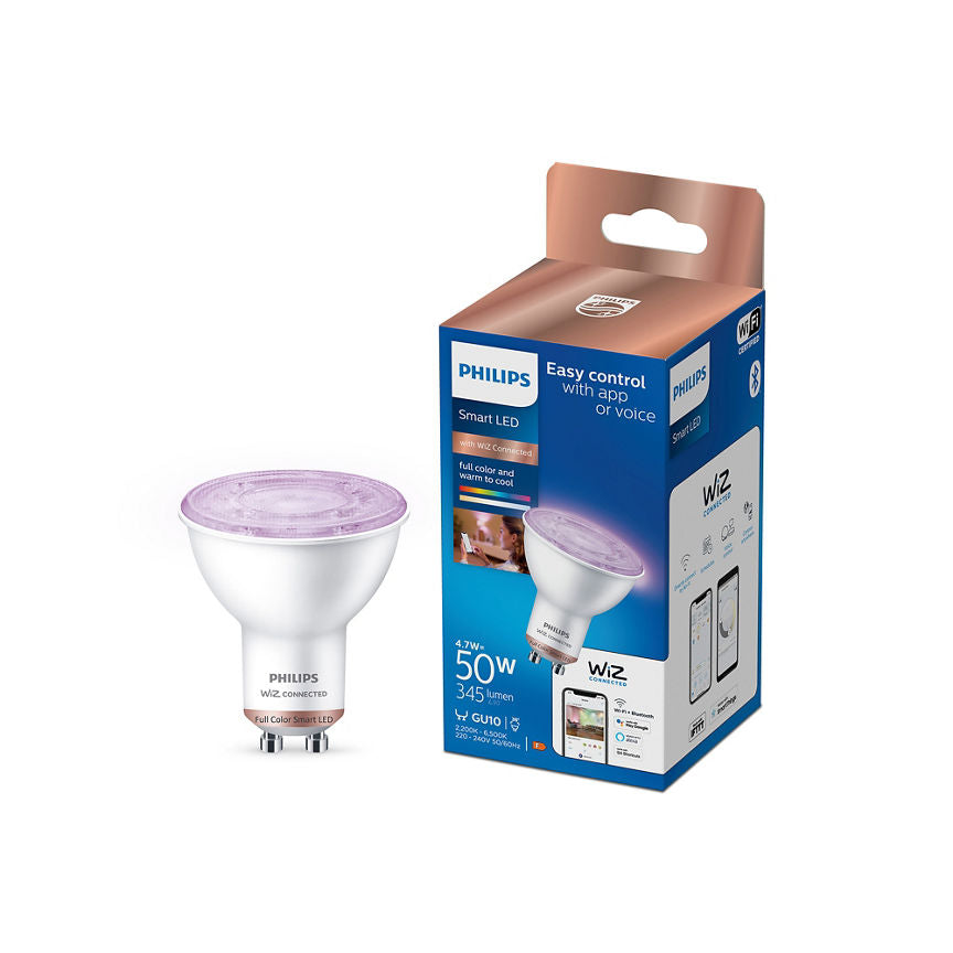 Philips Smart LED 50W GU10 White and Colour Light Bulb