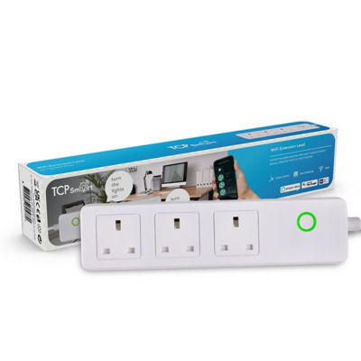 TCP Smart extension lead with WiFi and voice control, imported from the UK