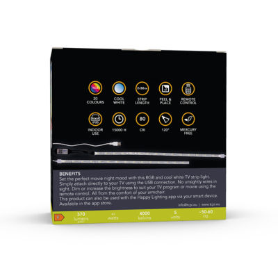 TCP RGBW LED TV strip light with remote (British brand)