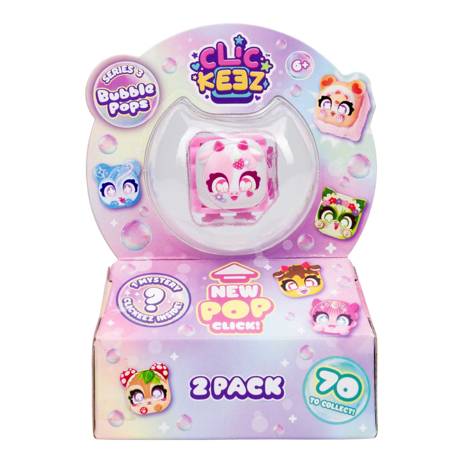 Clickeez S1 2-Pack collectible keychain toy, British product