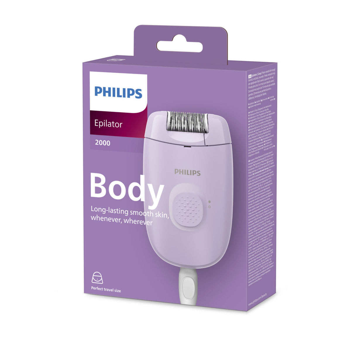 Philips Epilator 2000 Series compact hair removal device, imported from the UK