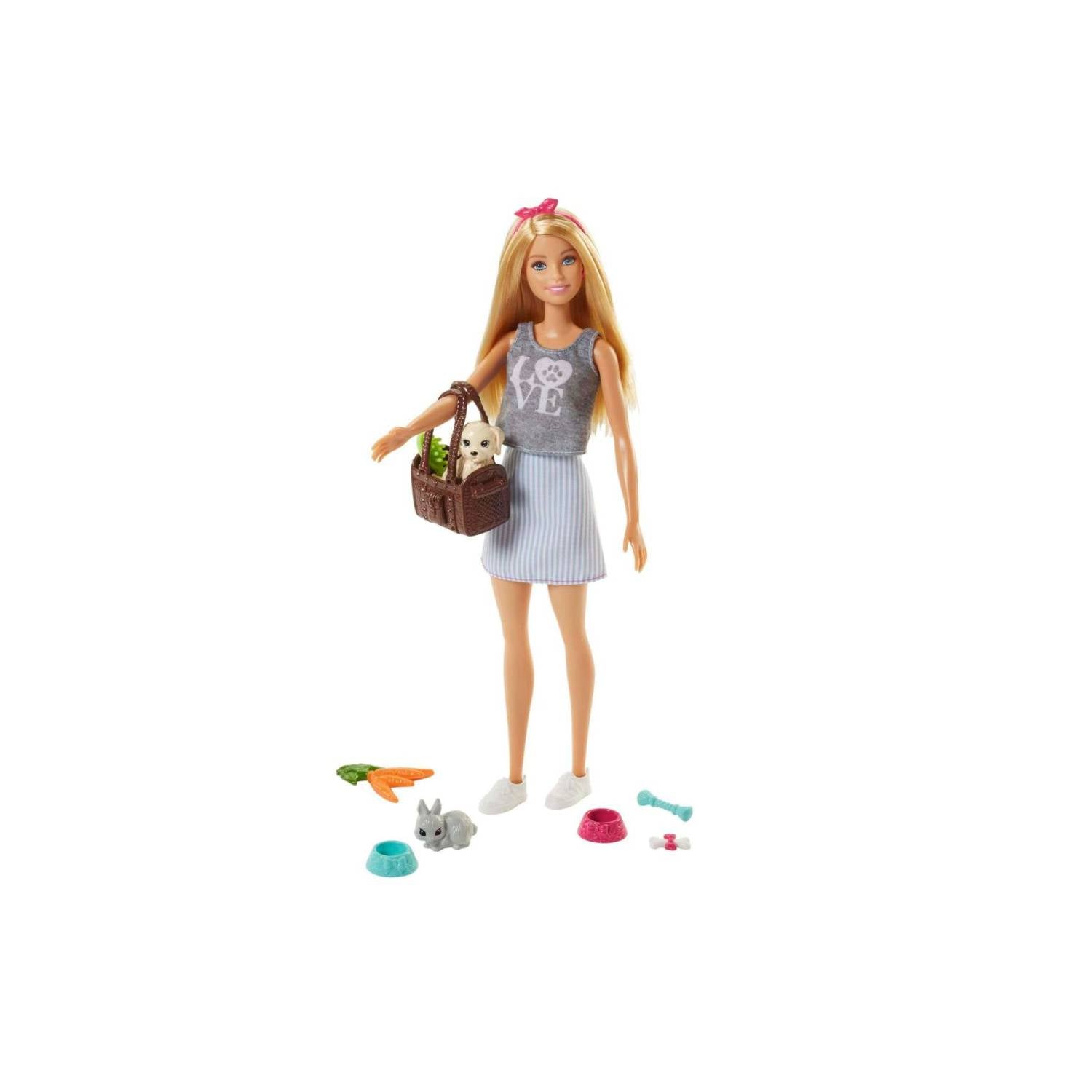 Barbie doll playset with pets, UK version
