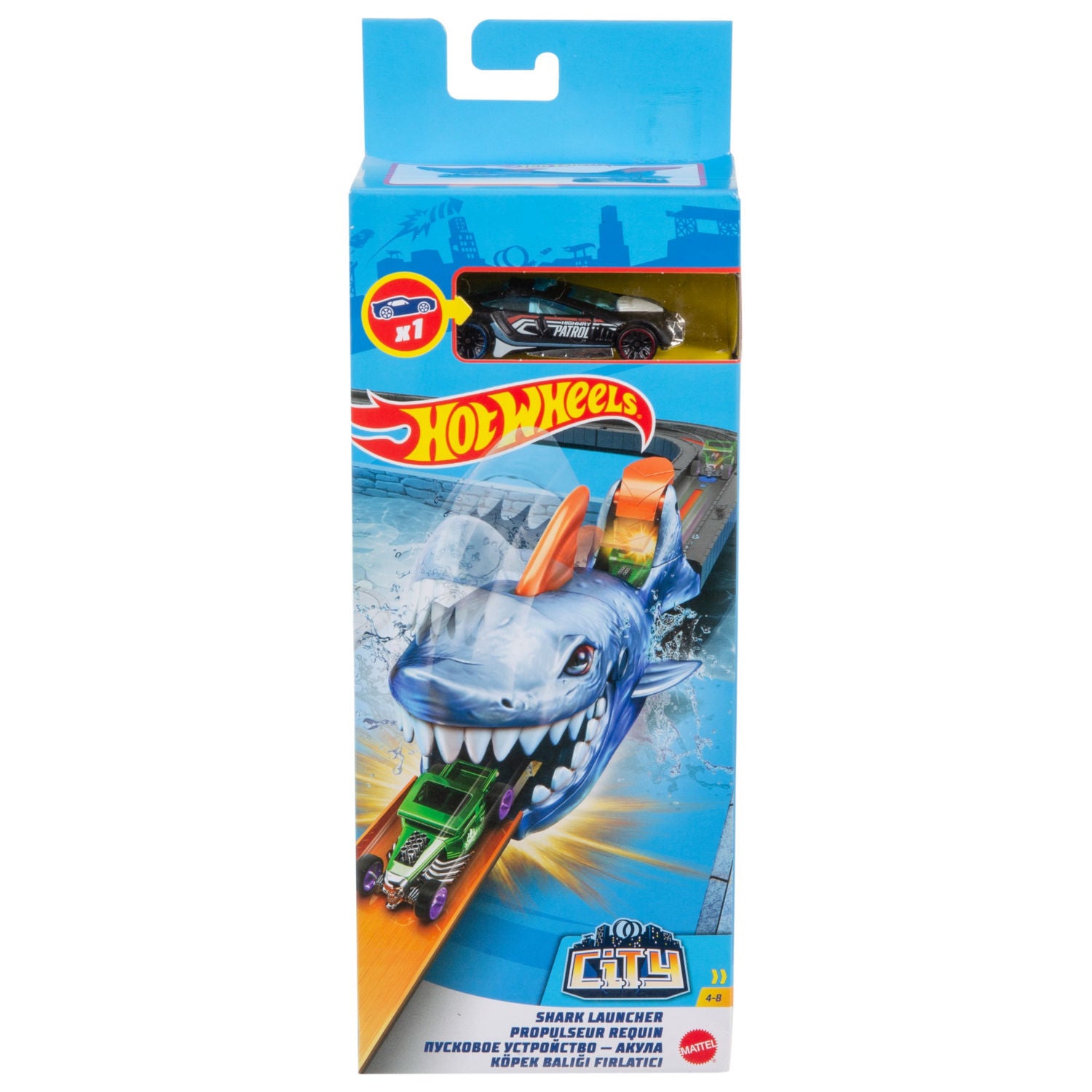 Hot Wheels Nemesis Launcher T-rex or shark car toy - British product