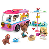 Mega Construx Barbie DreamCamper building set, imported from the UK