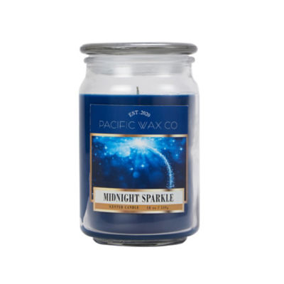 Pacific Wax Co Midnight Sparkle jar candle, imported from the UK