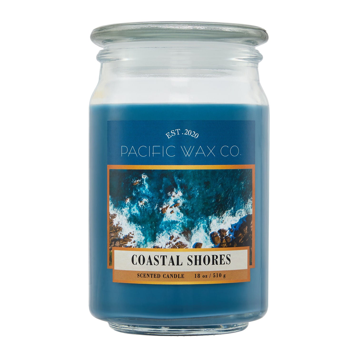 P Wax Co jar candle 510g with 85 hours burn, imported from the UK
