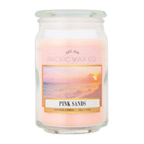 Pacific Wax Co large jar candle Coral Sunset 510g - British product