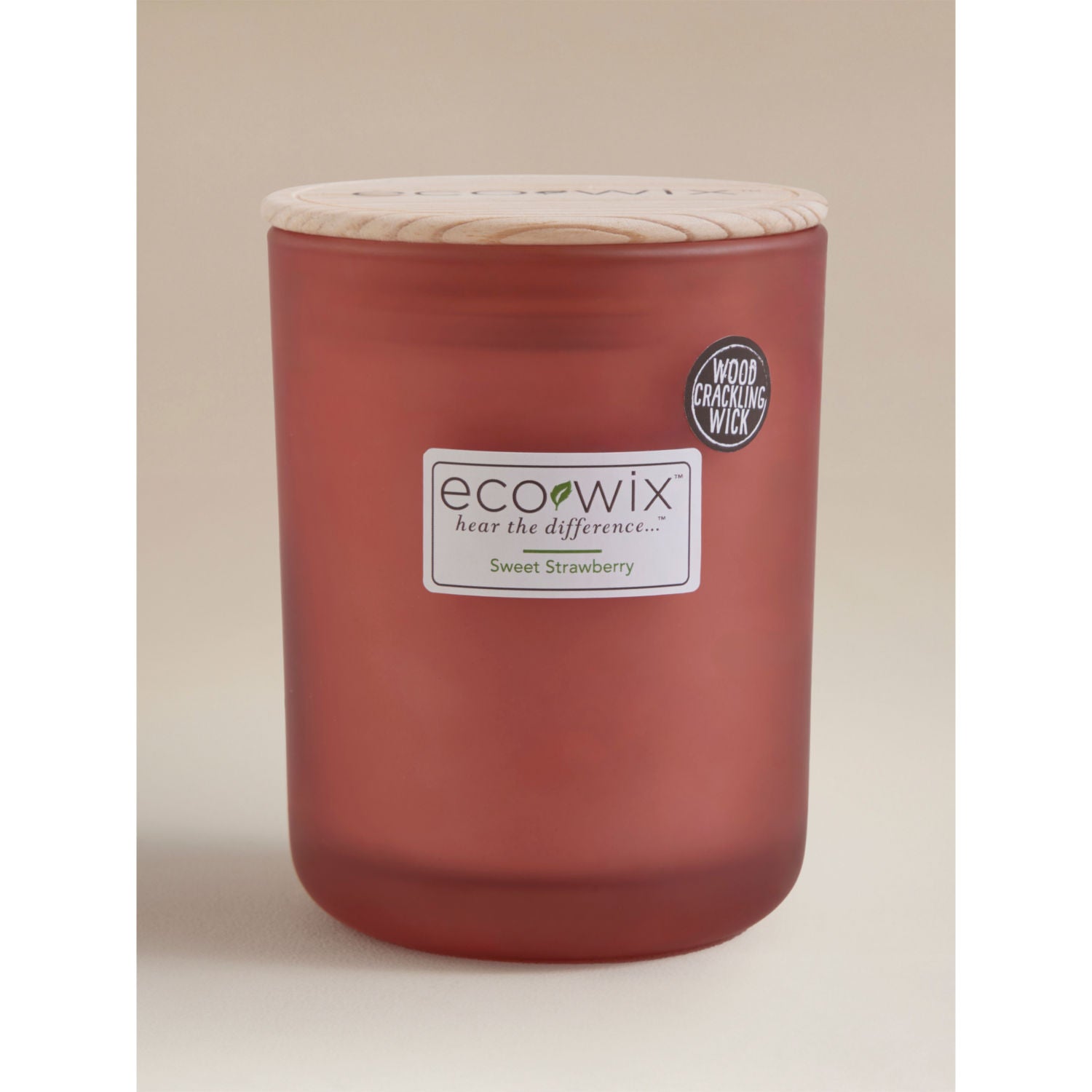 Ecowix candle Sweet Strawberry large, imported from the UK