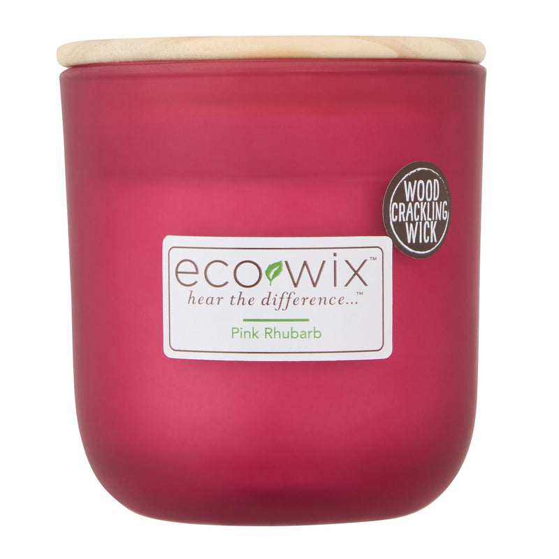 Ecowix Pink Rhubarb small candle, UK version
