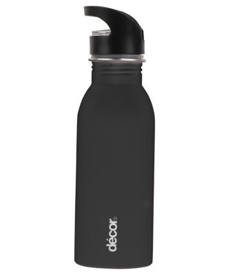 ASDA Décor Snap n Seal Black Stainless Steel Water Bottle 500ml- Buy online at McGrocer