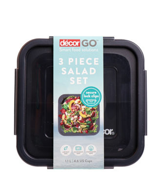 Décor Salad Box 1.1L food storage container, imported from the UK