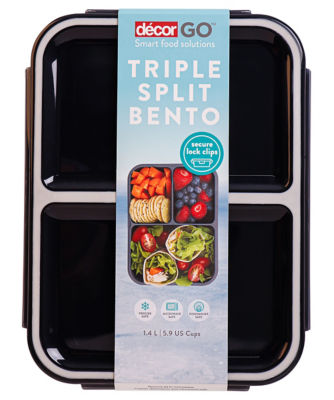 Décor lunch box 1.4L triple split, imported from the UK