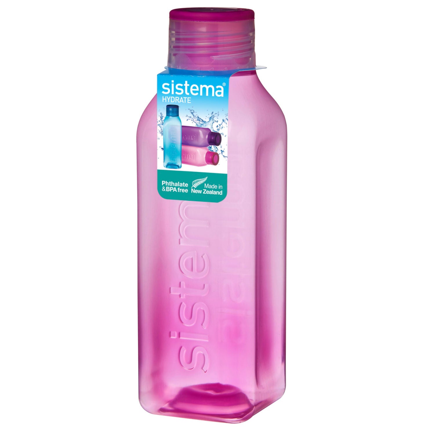 Sistema Hydrate water bottle 725ml square, UK version