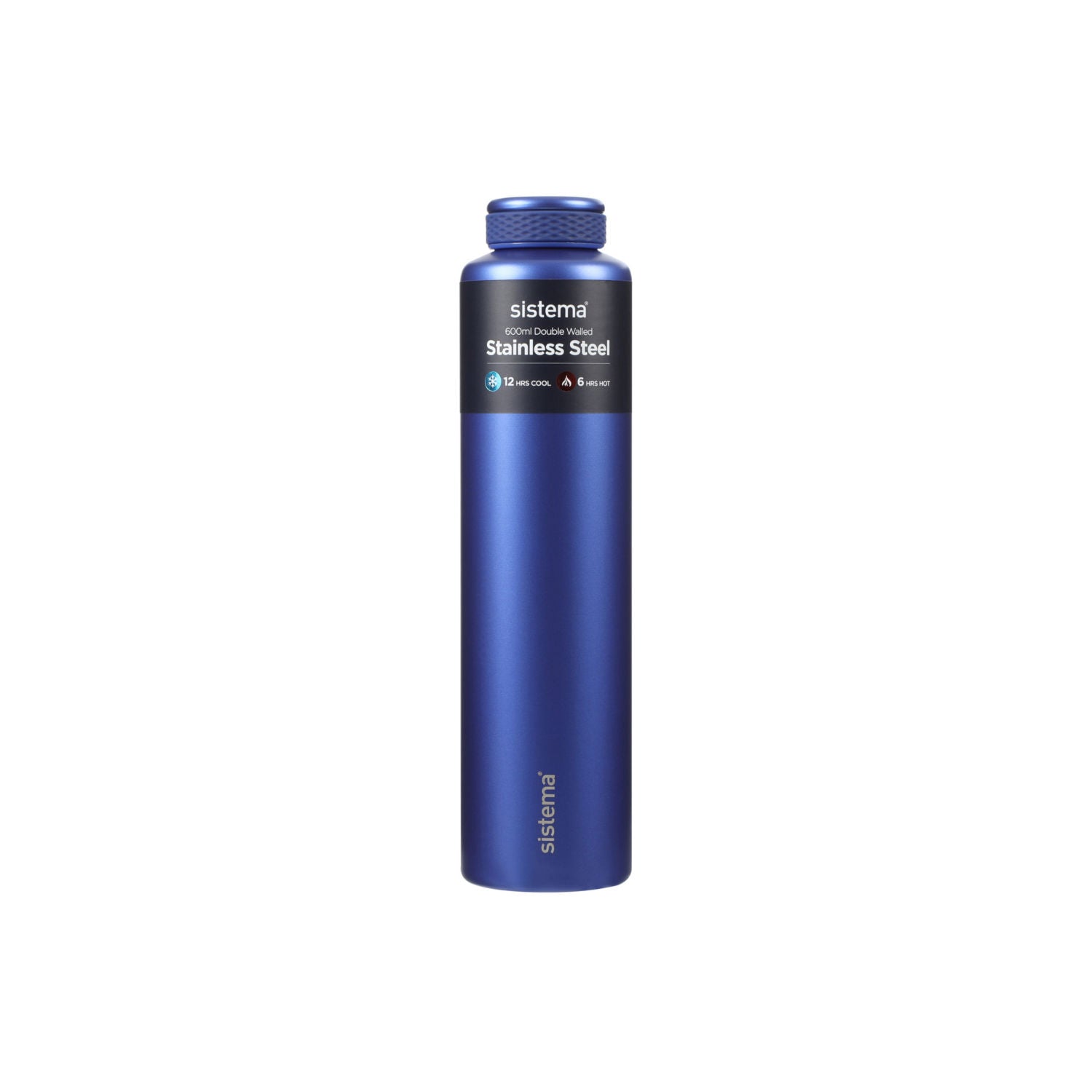 Sistema insulated water bottle assorted colours 600ml (British brand)