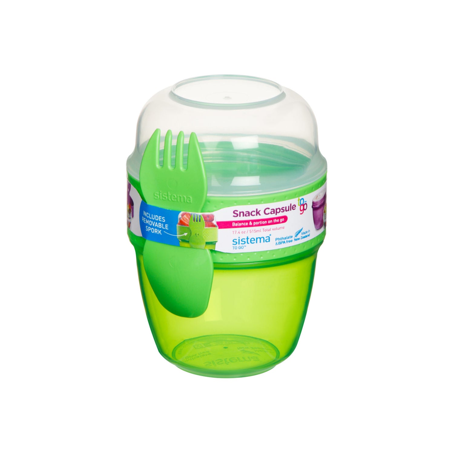 Sistema snack capsule food container 515ml, imported from the UK