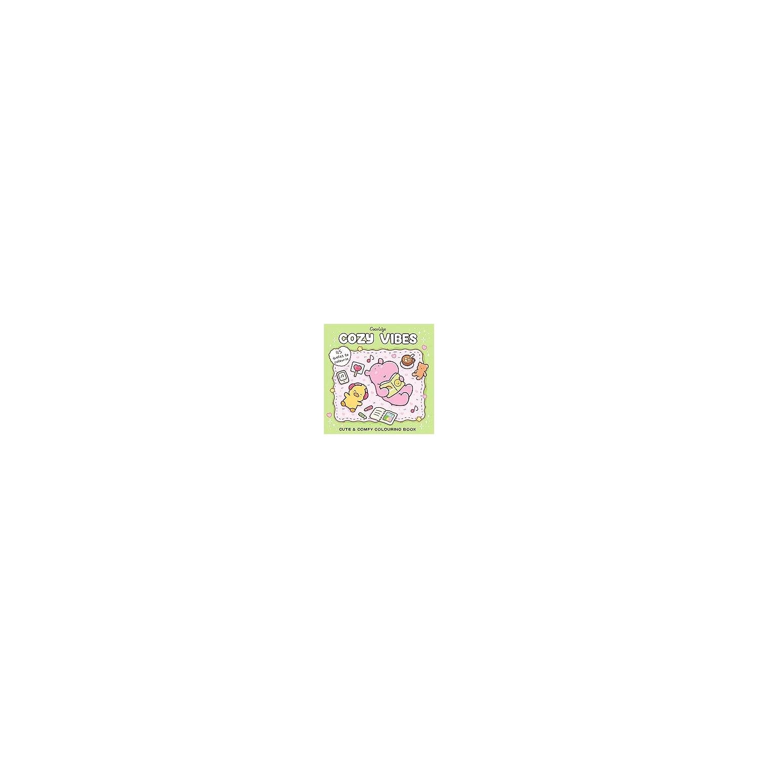 Coco Wyo Cozy Vibes colouring book 8x8 inch (British brand)