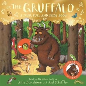 Gruffalo push pull slide board book by Julia Donaldson (British brand)