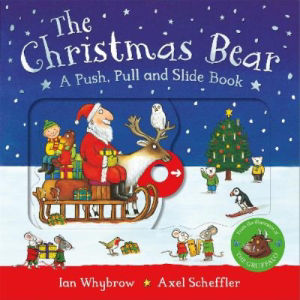 Christmas Bear push pull slide book by Ian Whybrow - British product