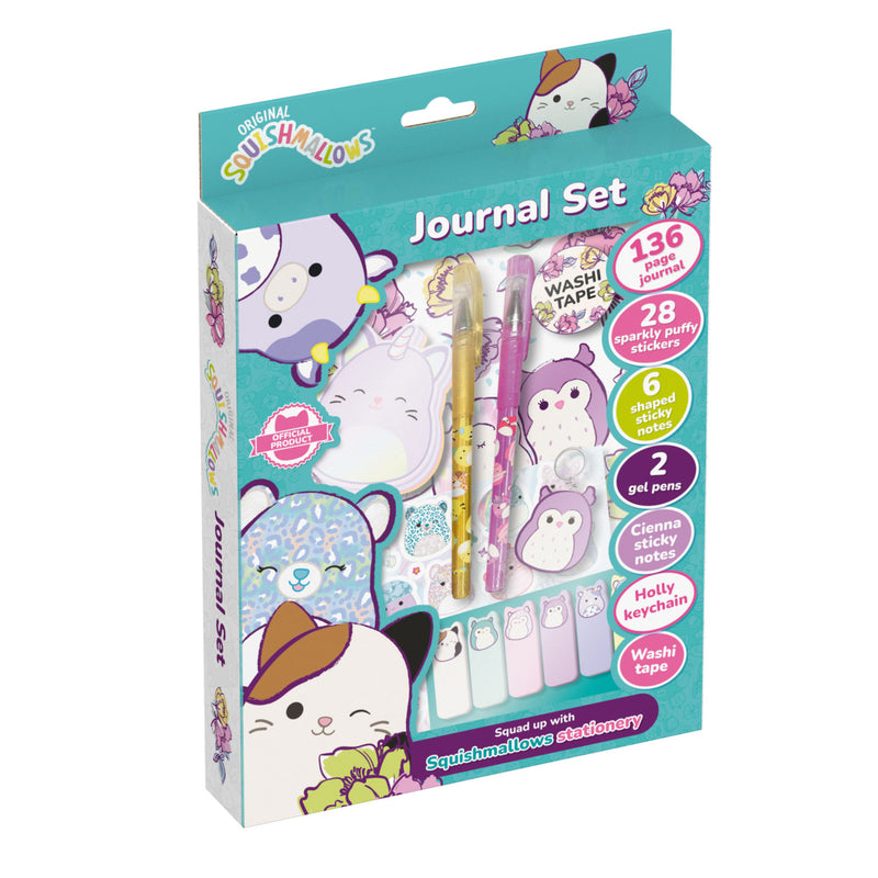 Squishmallows journal kit washi tape stickers keyring gel pens, UK version