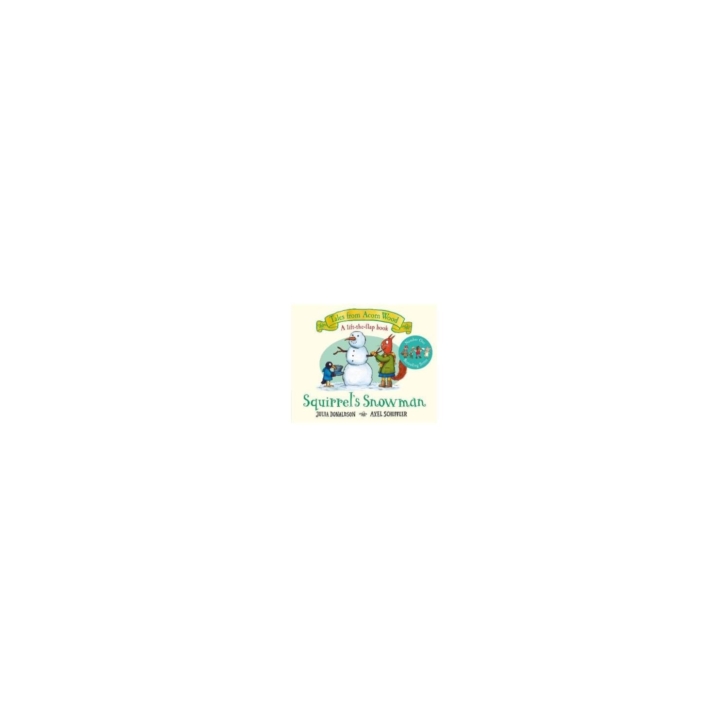 Julia Donaldson Squirrel's Snowman lift-the-flap board book, UK version