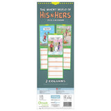 Wacky World His n Hers Slim Calendar 2026 - British product