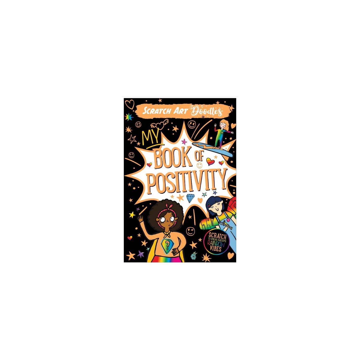 Bookoli Scratch Art Doodle Pad Positivity Book 300mm - British product