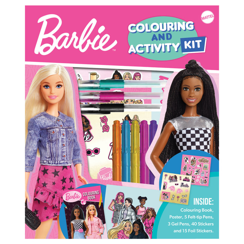 Barbie colouring and activity kit with book, pens, and stickers (British brand)