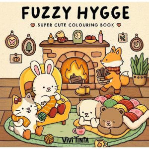 Vivi Tinta Fuzzy Hygge colouring book hand-drawn illustrations (British brand)