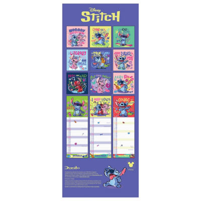 Disney Stitch slim calendar 2026 (British brand)