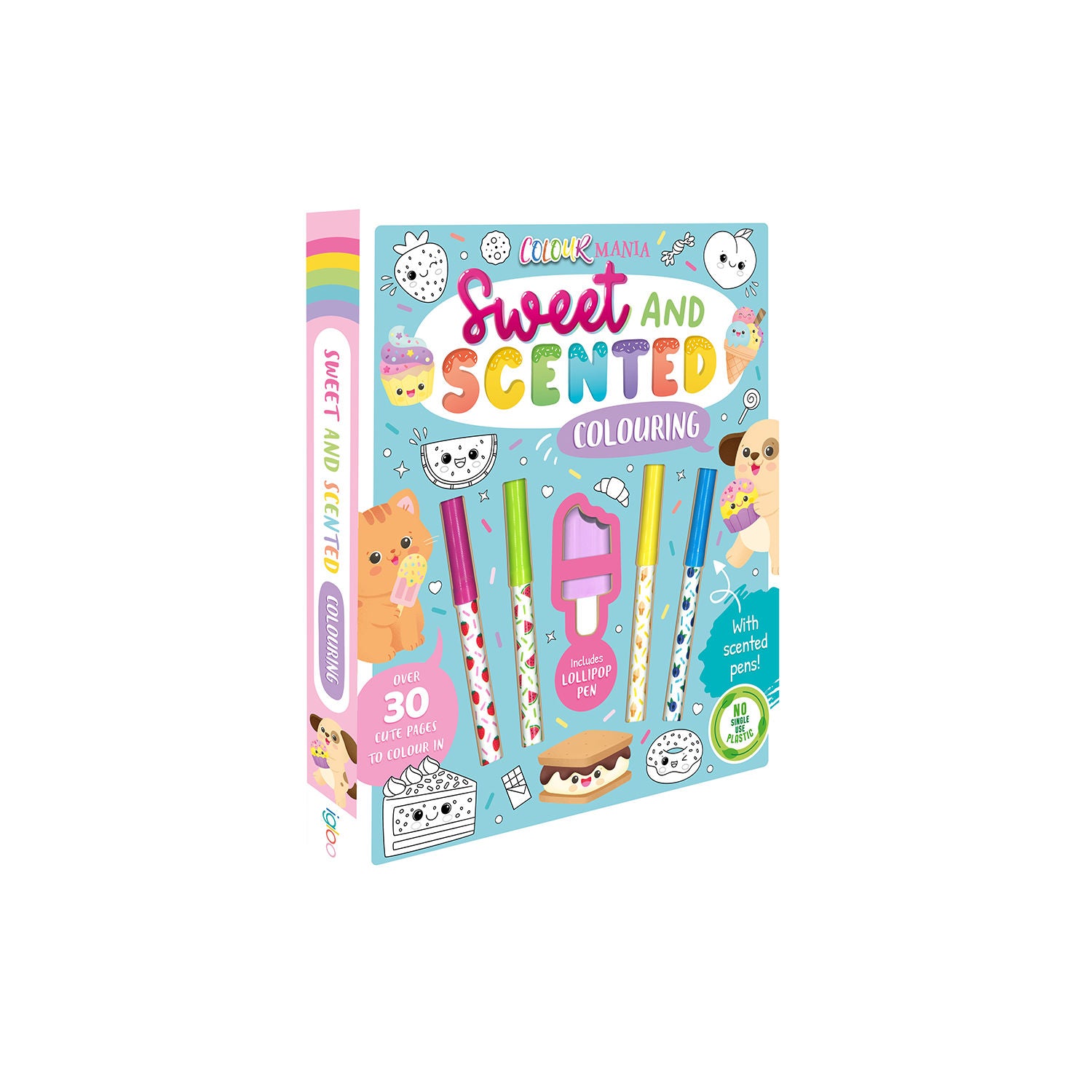 Igloo Books Sweet and Scented Colourmania colouring set, imported from the UK