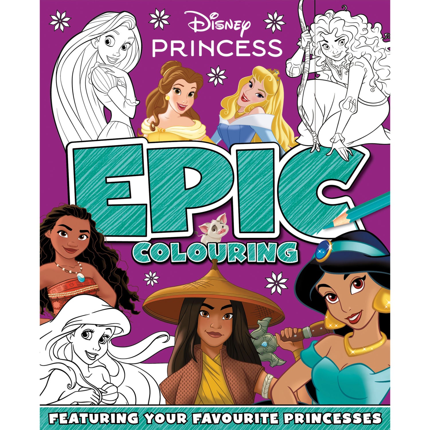 Disney Princess Epic Colouring Book - British product
