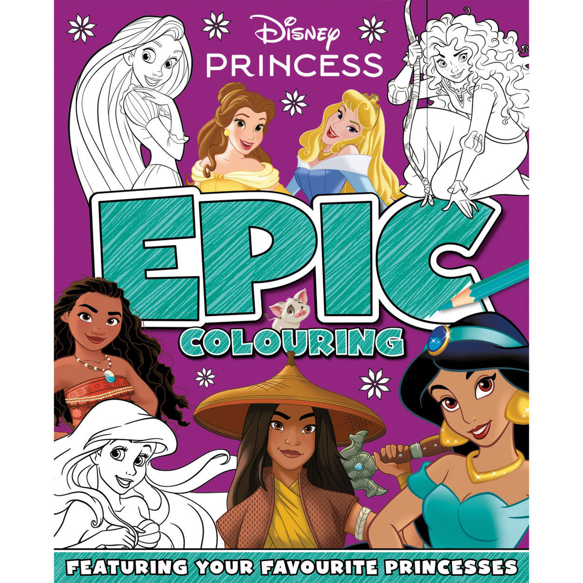 Disney Princess Epic Colouring Book - British product