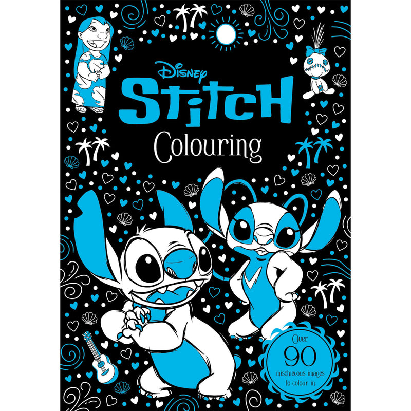 Disney Stitch colouring book with over 90 images, UK version
