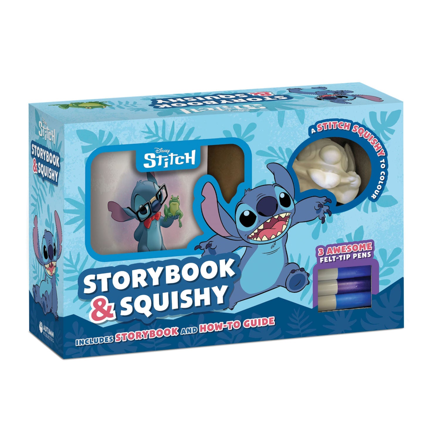 Disney Stitch storybook and squishy set, UK version