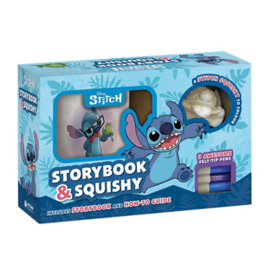 Disney Stitch storybook and squishy set, UK version