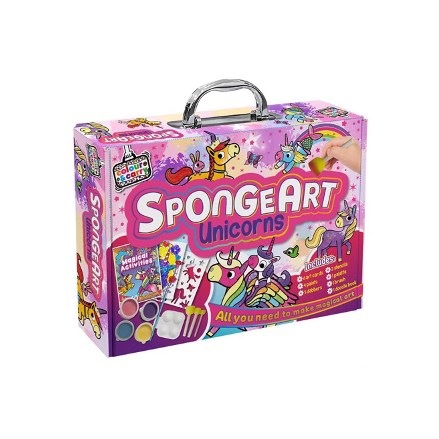 Sponge Art Unicorns craft kit, imported from the UK
