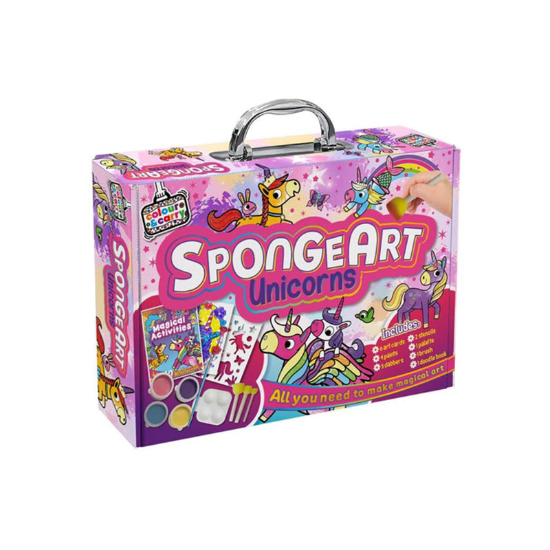 Sponge Art Unicorns craft kit, imported from the UK